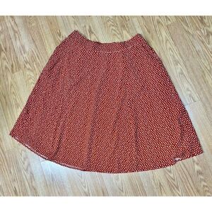 2X - Torrid Polka Dot Orange Skirt - Midi
